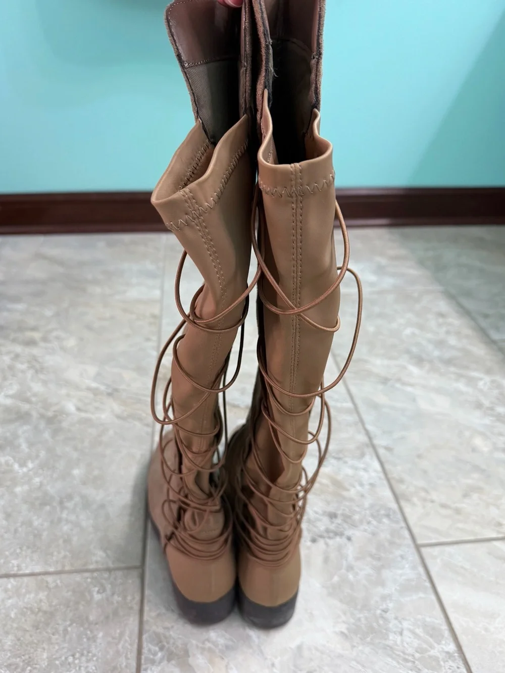Tan Suede Over-the-Knee Women’s Boots